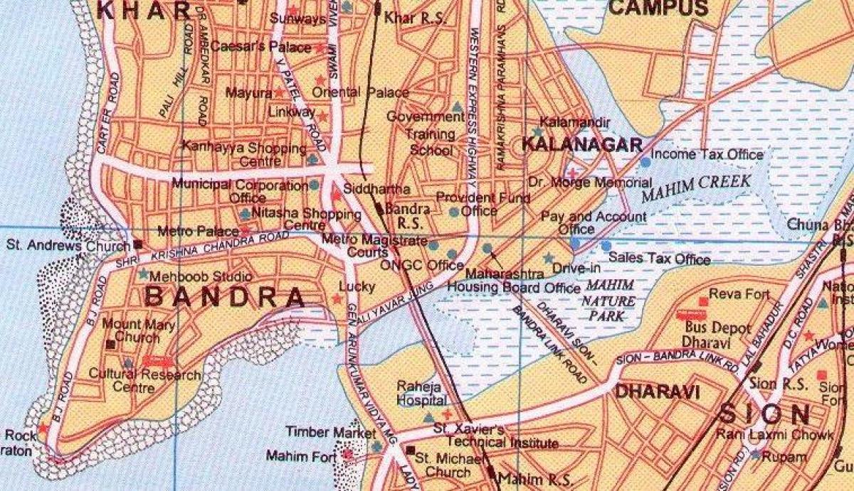 خريطة باندرا مومباي