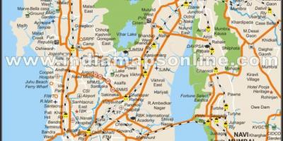 الخريطة كاملة من مومباي