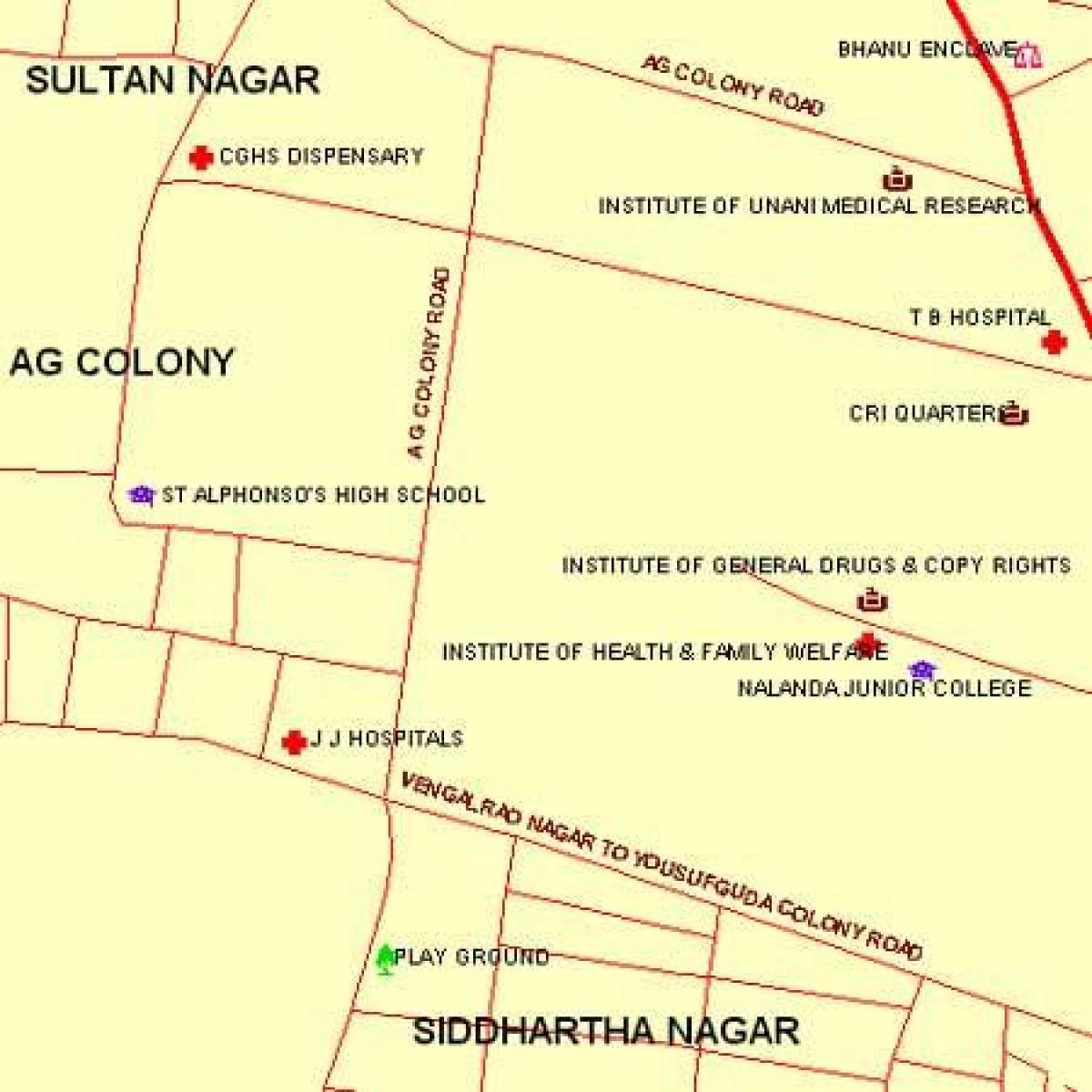JJ مستشفى مومباي خريطة