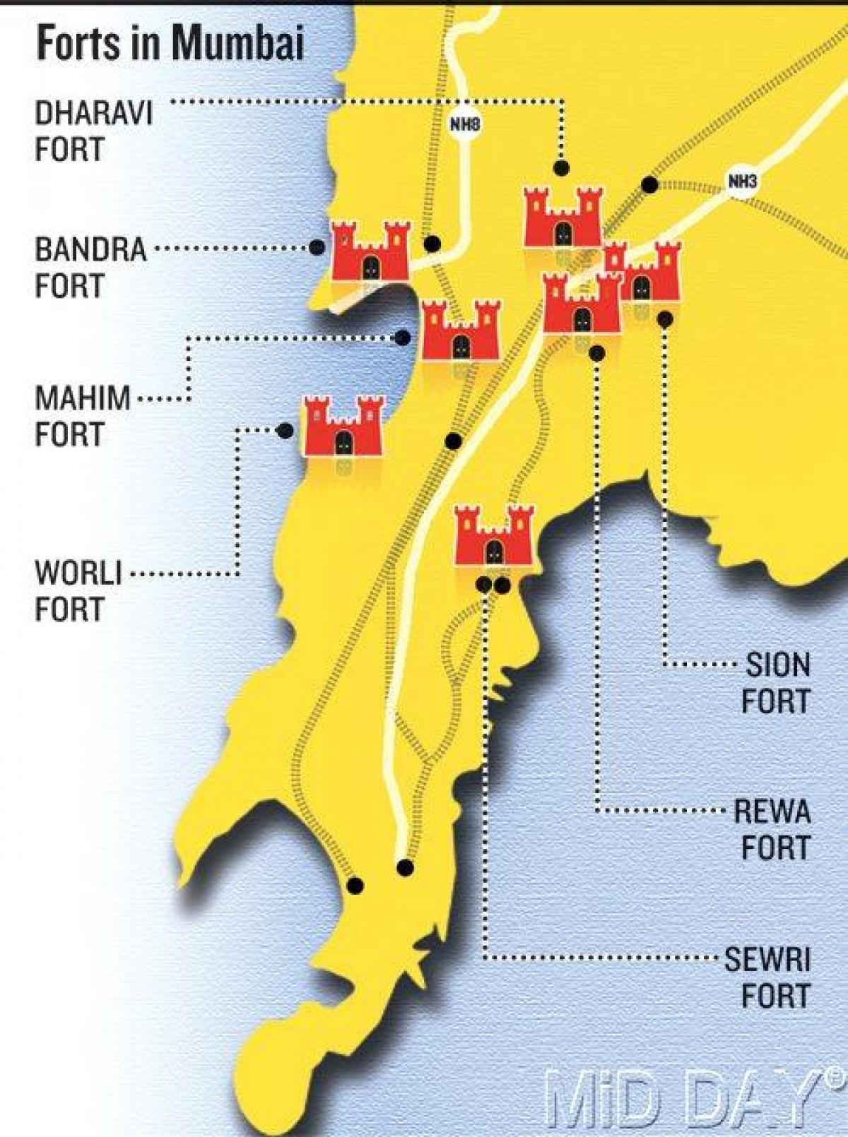 مومباي فورت خريطة المنطقة