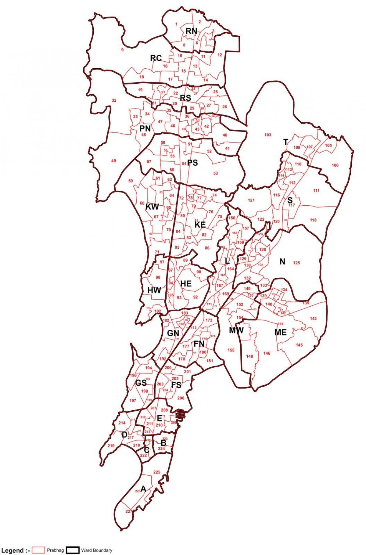 مومباي خريطة المنطقة الحكمة