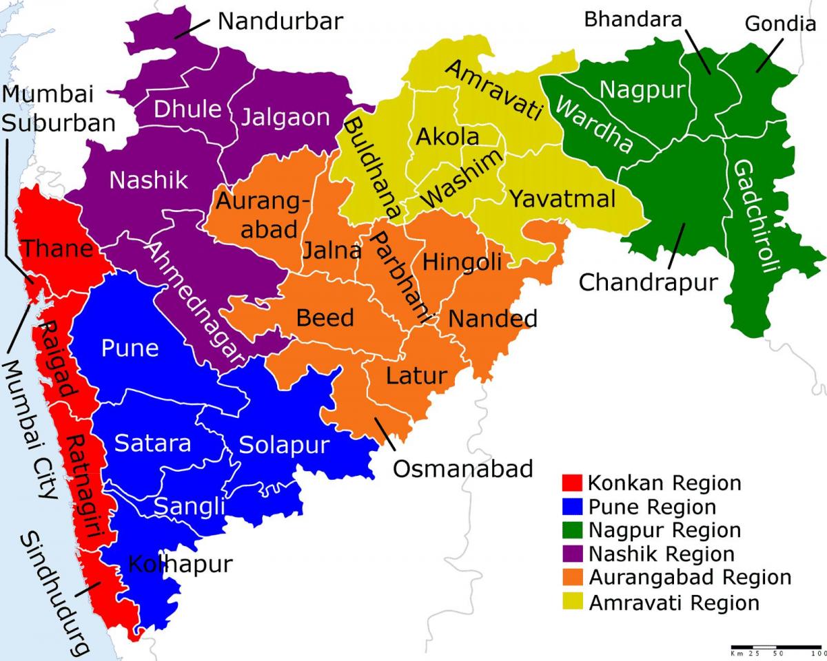 خريطة مومباي في ماهاراشترا