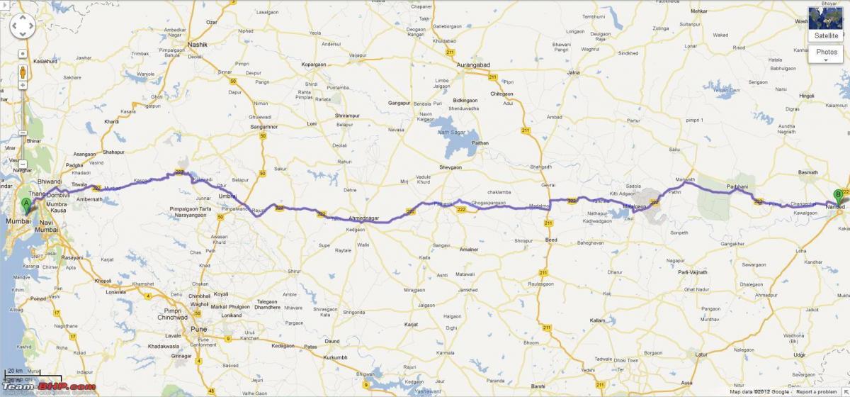 مومباي ناجبور خريطة الطريق السريع