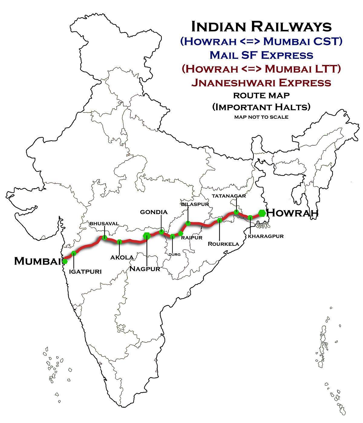 ناجبور مومباي express highway خريطة