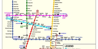 مترو خريطة الطريق مومباي