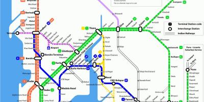 المحلية قطار مومباي خريطة